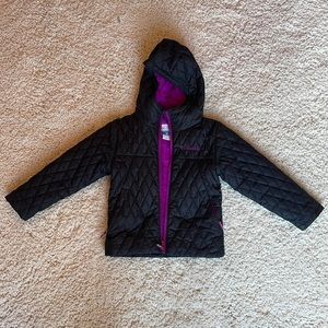 Columbia Girls youth xxs winter jacket coat faux fur lined